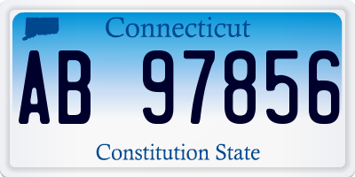 CT license plate AB97856