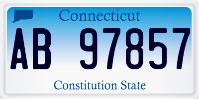 CT license plate AB97857