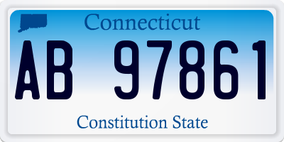 CT license plate AB97861