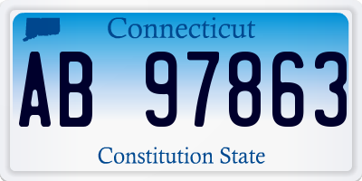 CT license plate AB97863