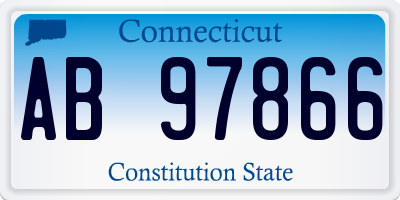 CT license plate AB97866