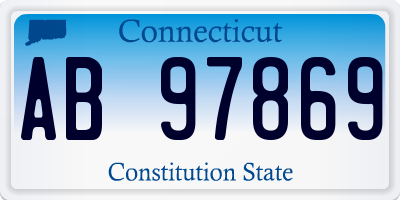 CT license plate AB97869