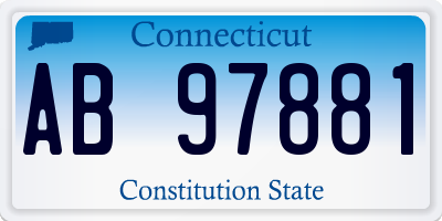 CT license plate AB97881