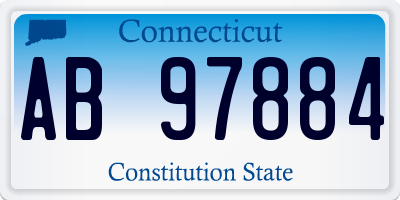 CT license plate AB97884