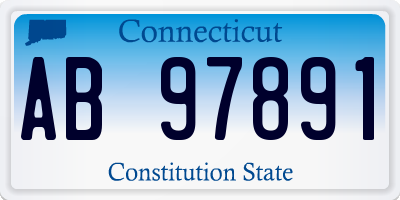 CT license plate AB97891