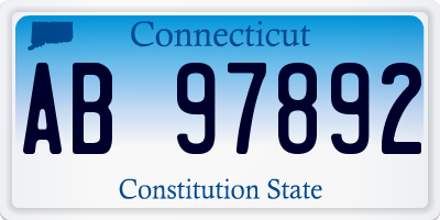 CT license plate AB97892