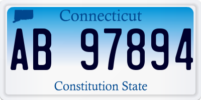 CT license plate AB97894