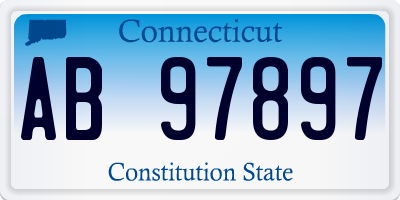 CT license plate AB97897
