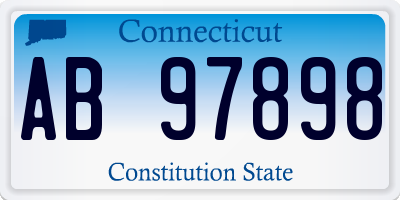 CT license plate AB97898