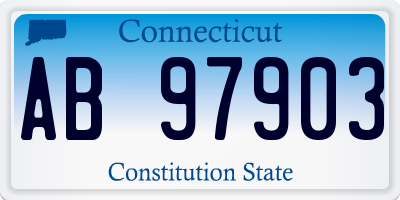 CT license plate AB97903