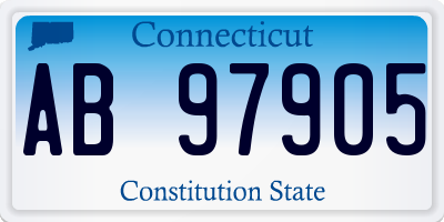 CT license plate AB97905