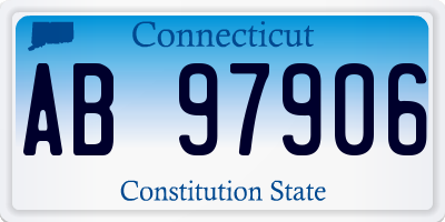 CT license plate AB97906