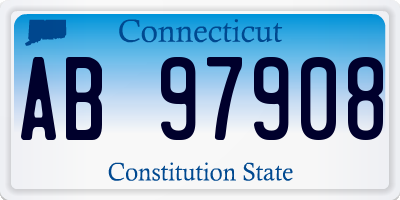 CT license plate AB97908