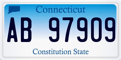 CT license plate AB97909