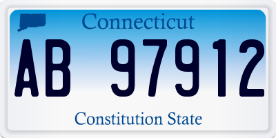 CT license plate AB97912