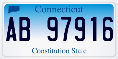 CT license plate AB97916
