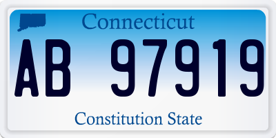 CT license plate AB97919