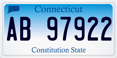 CT license plate AB97922