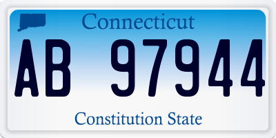 CT license plate AB97944