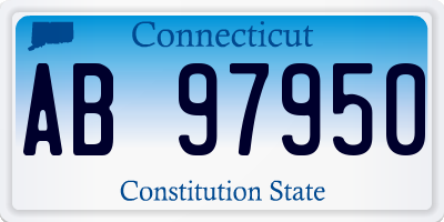 CT license plate AB97950