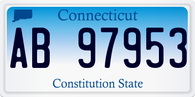 CT license plate AB97953