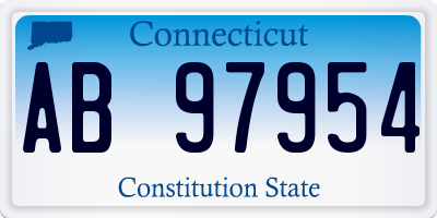 CT license plate AB97954