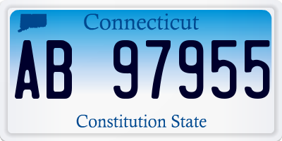 CT license plate AB97955