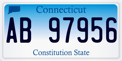 CT license plate AB97956