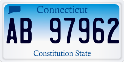 CT license plate AB97962
