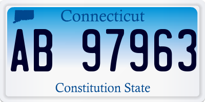 CT license plate AB97963