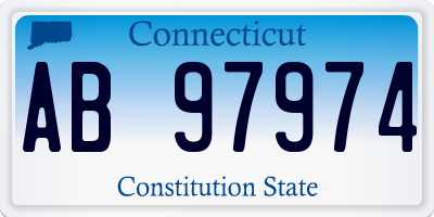 CT license plate AB97974
