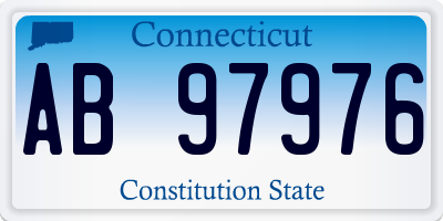 CT license plate AB97976