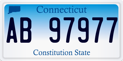 CT license plate AB97977