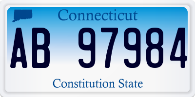 CT license plate AB97984