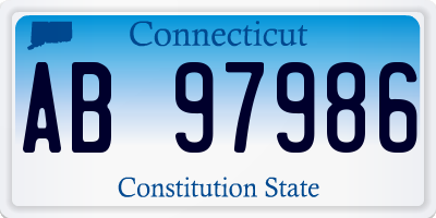 CT license plate AB97986