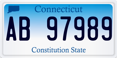 CT license plate AB97989