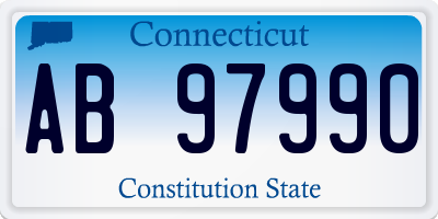 CT license plate AB97990