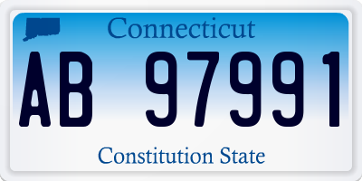 CT license plate AB97991