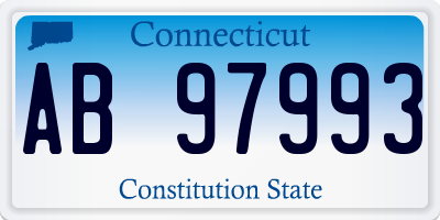 CT license plate AB97993