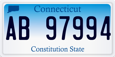 CT license plate AB97994