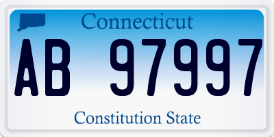 CT license plate AB97997