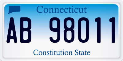 CT license plate AB98011