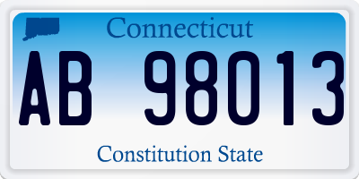 CT license plate AB98013