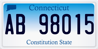 CT license plate AB98015