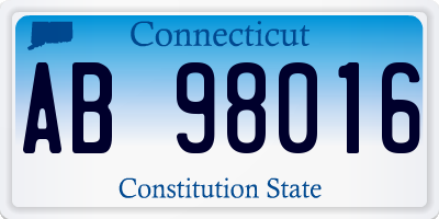 CT license plate AB98016