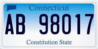 CT license plate AB98017