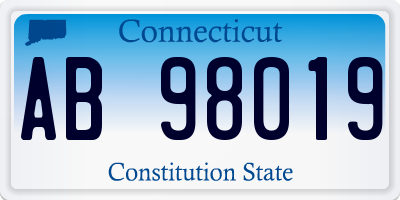CT license plate AB98019