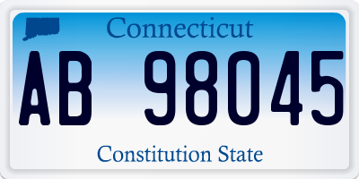 CT license plate AB98045