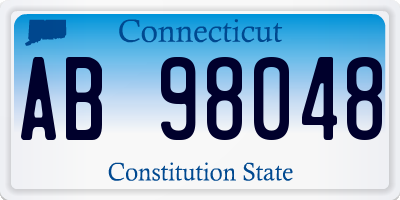CT license plate AB98048
