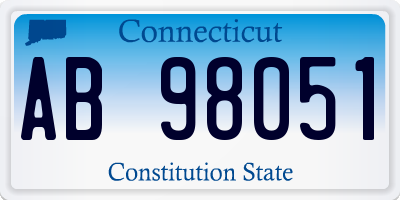 CT license plate AB98051